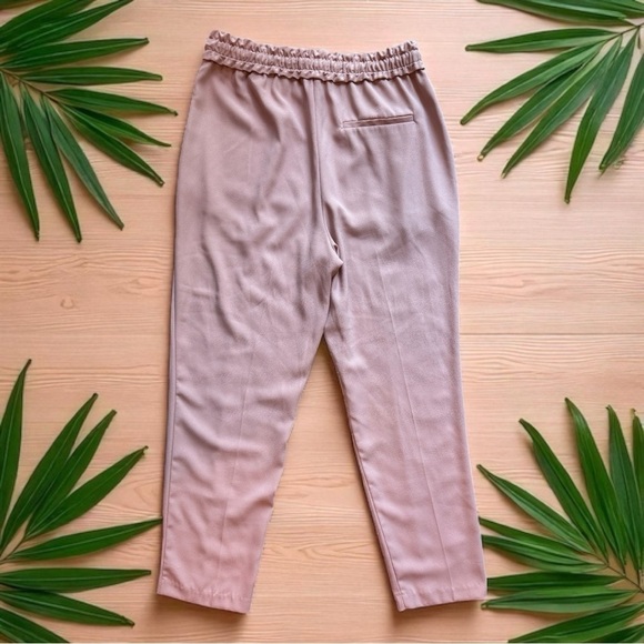 Zara Blush Pink Tapered Drawstring Pants – Size Small - Picture 3 of 9
